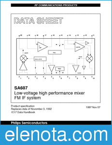 Philips SA607 datasheet