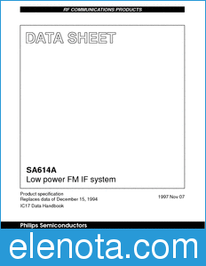 Philips SA614A datasheet
