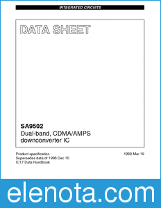 Philips SA9502 datasheet