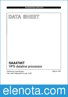 Philips SAA4700T datasheet