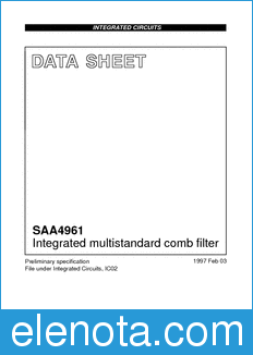 Philips SAA4961 datasheet