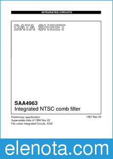 Philips SAA4963 datasheet