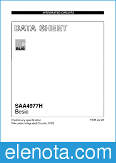 Philips SAA4977H datasheet