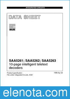 Philips SAA5261 datasheet