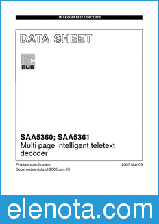 Philips SAA5360 datasheet