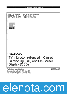 Philips SAA550x datasheet