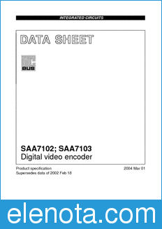Philips SAA7102 datasheet