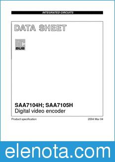 Philips SAA7104H datasheet