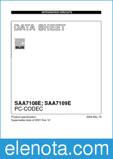 Philips SAA7108E datasheet