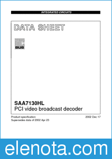 Philips SAA7130HL datasheet