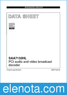 Philips SAA7133HL datasheet