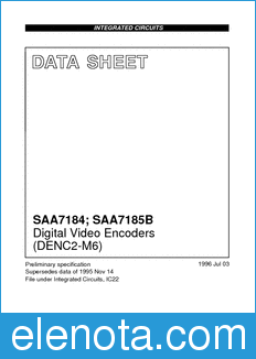 Philips SAA7184 datasheet
