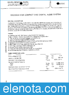 Philips SAA7210 datasheet