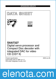 Philips SAA7327 datasheet