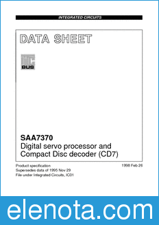 Philips SAA7370 datasheet