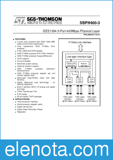 STMicroelectronics SBPH400-3 datasheet