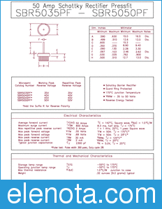 Microsemi SBR5035PF datasheet