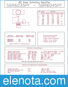 Microsemi SBR6035PF datasheet