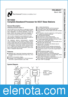 National Semiconductor SC14422 datasheet