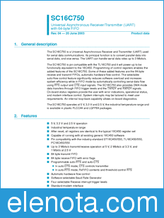 Philips SC16C750 datasheet