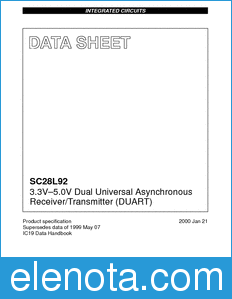 Philips SC28L92 datasheet