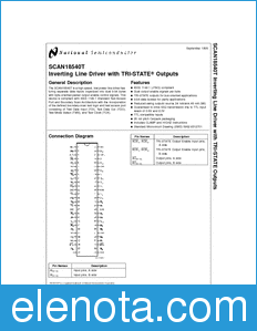 National Semiconductor SCAN18540T datasheet
