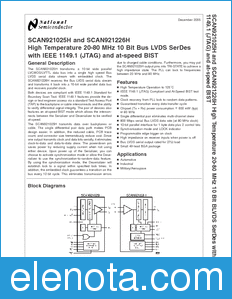National Semiconductor SCAN921025H datasheet