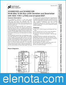 National Semiconductor SCAN921025 datasheet