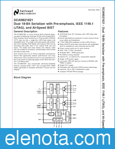 National Semiconductor SCAN921821 datasheet