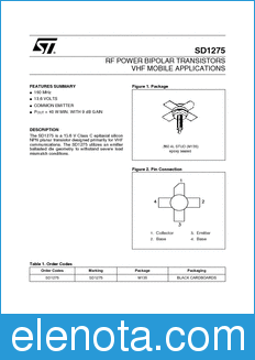 STMicroelectronics SD1275 datasheet