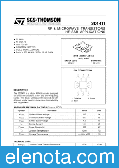 STMicroelectronics SD1411 datasheet