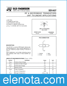 STMicroelectronics SD1437 datasheet
