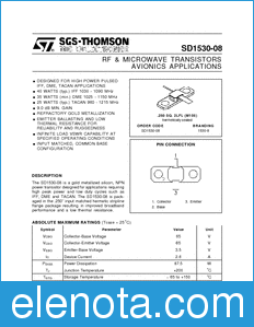 STMicroelectronics SD1530-08 datasheet