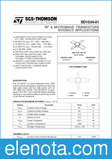 STMicroelectronics SD1534-01 datasheet