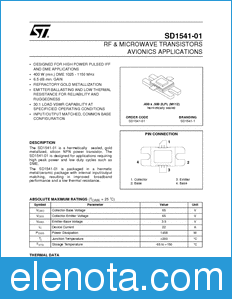 STMicroelectronics SD1541-01 datasheet
