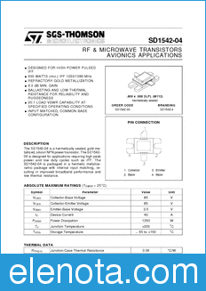 STMicroelectronics SD1542-04 datasheet