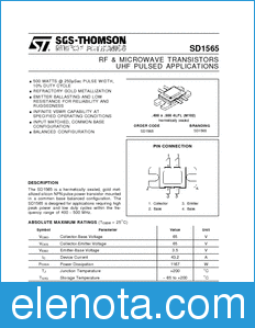STMicroelectronics SD1565 datasheet