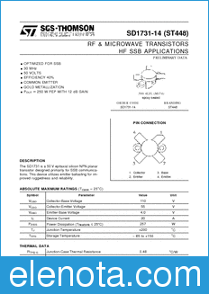 STMicroelectronics SD1731-14 datasheet