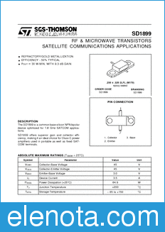 STMicroelectronics SD1899 datasheet