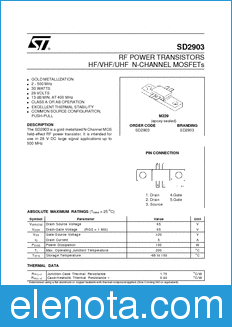 STMicroelectronics SD2903 datasheet
