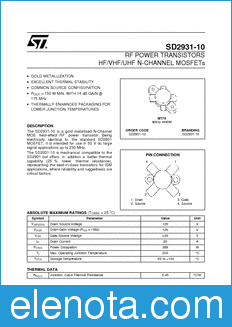 STMicroelectronics SD2931-10 datasheet