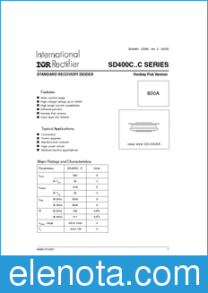 International Rectifier SD400C..C datasheet