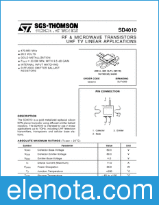 STMicroelectronics SD4010 datasheet