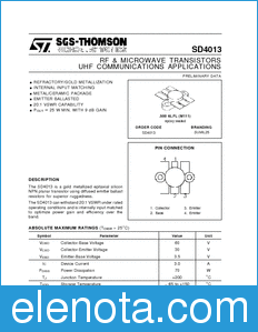STMicroelectronics SD4013 datasheet
