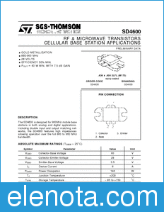 STMicroelectronics SD4600 datasheet