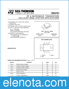 STMicroelectronics SD4701 datasheet