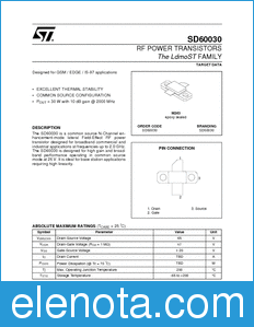 STMicroelectronics SD60030 datasheet