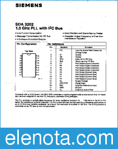 Infineon SDA3202 datasheet