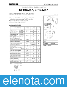 Toshiba SF10GZ47 datasheet