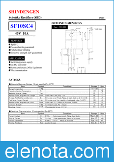 Shindengen SF10SC4 datasheet